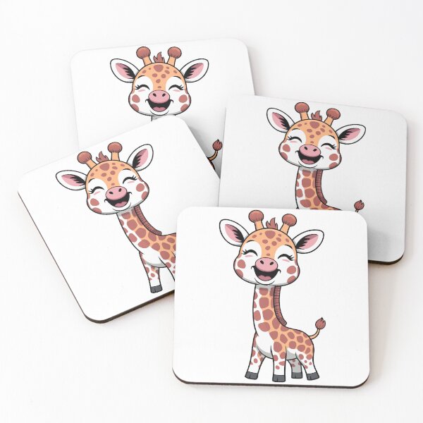 Item preview, Cute Giraffe Cartoon Kawaii – Adorable Smiling Animal Design for Kids & Animal Lovers designed and sold by Royalsticker.