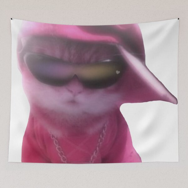 Item preview, Cute Thug Hipster Cat Y2k | Pink Sunglasses and Cap | Cool Aesthetic Grunge Emo  designed and sold by nyro collective .