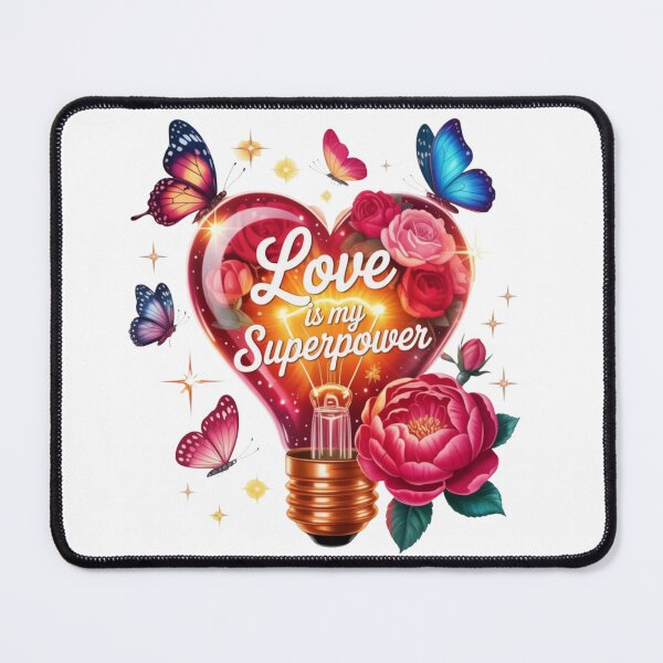 Item preview, Love is my Superpower Heart Light Bulb designed and sold by KrisGraphic45.