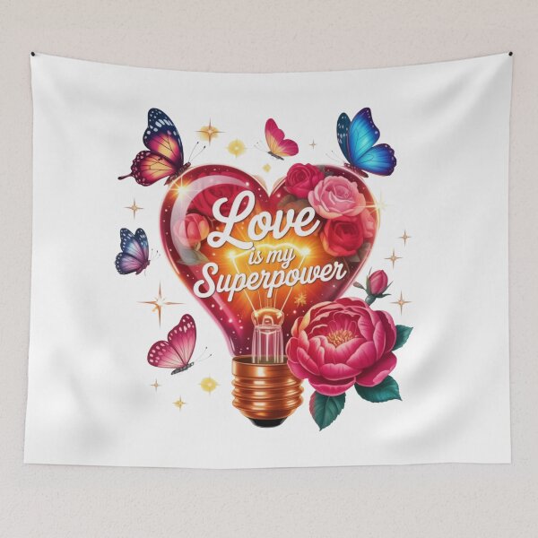 Item preview, Love is my Superpower Heart Light Bulb designed and sold by KrisGraphic45.