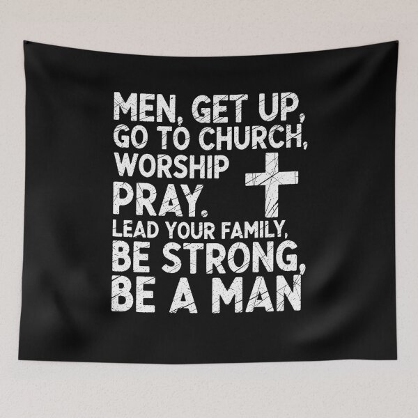 Item preview, Men Get Up Go To Church Worship Pray Lead Your Family designed and sold by Dressed For  Duty.