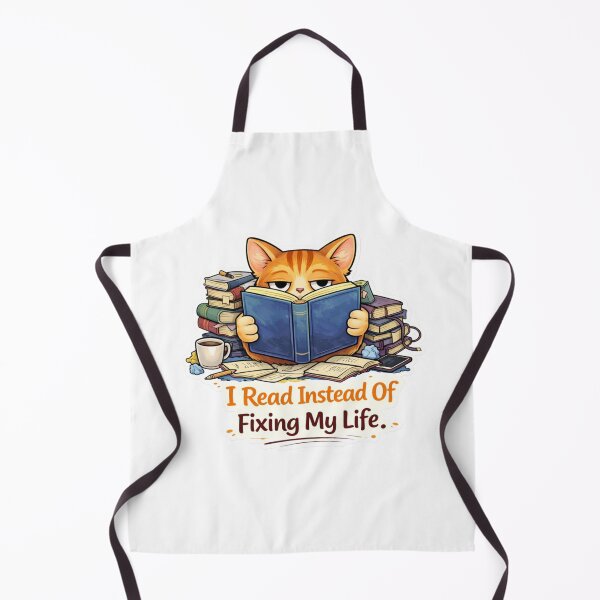 Item preview, I Read Instead of Fixing My Life. — Bookworm Cat Sticker designed and sold by Gentlestate.