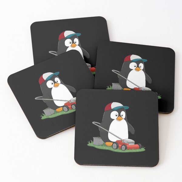 Item preview, Penguin Mowing Lawn Cute Garden Design for Garden Lovers designed and sold by SkymarArt.