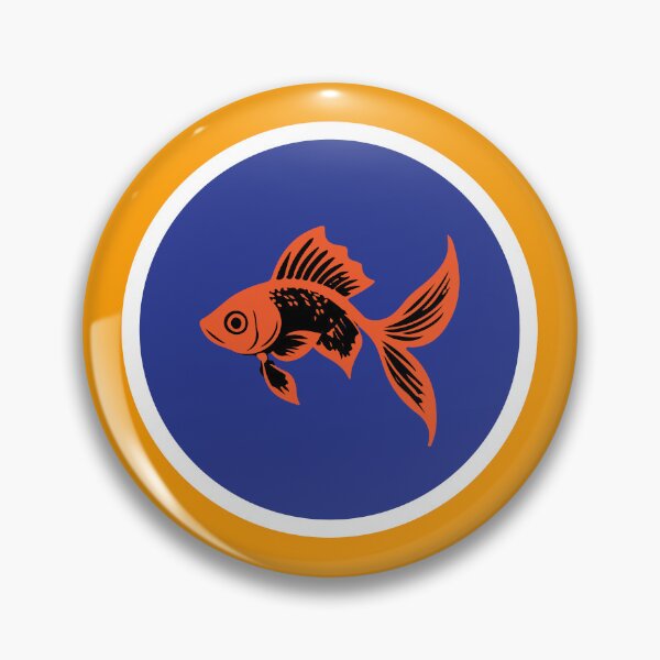 Item preview, Gold Fish Badge designed and sold by Corner-Distro.