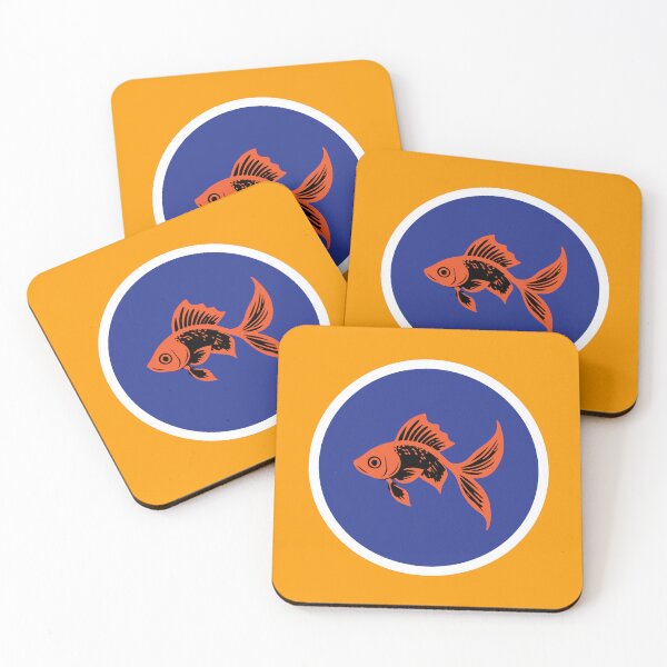 Item preview, Gold Fish Badge designed and sold by Corner-Distro.