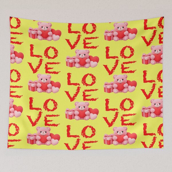 Item preview, Pink Love Bear: A heart full of affection and romance designed and sold by Mauswohn.