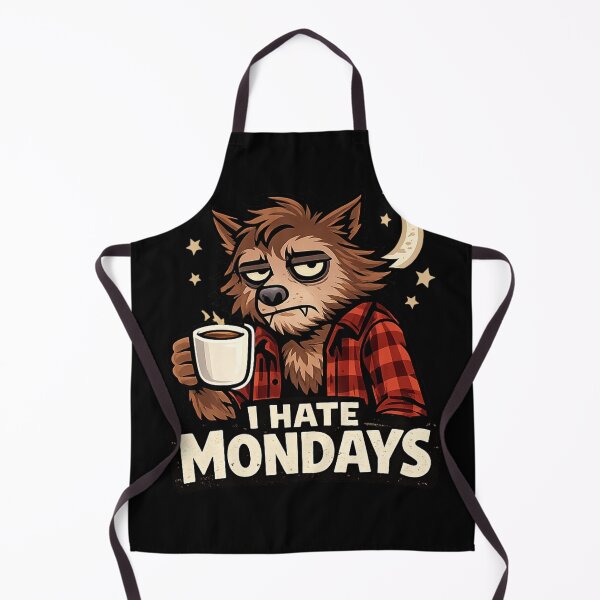 Item preview, Funny Werewolf Monday Shirt I Hate Mondays Coffee Humor designed and sold by Motivora.