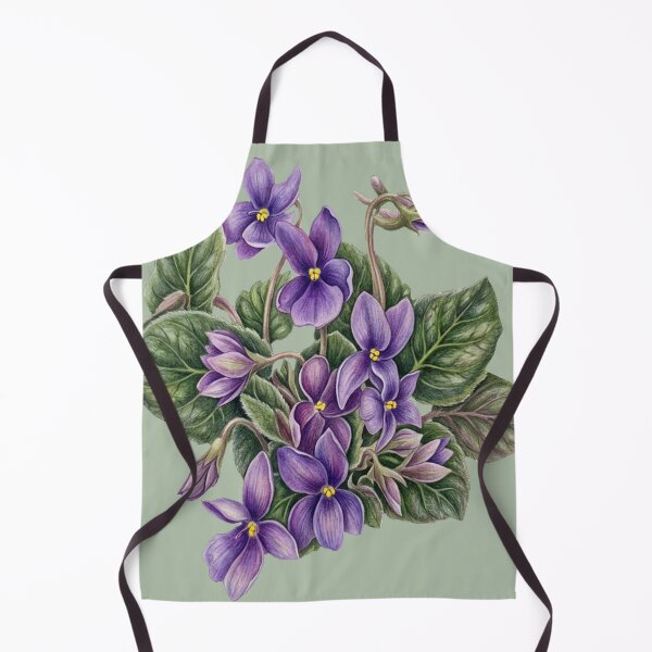 Item preview, African violets on green designed and sold by Faerieglen.