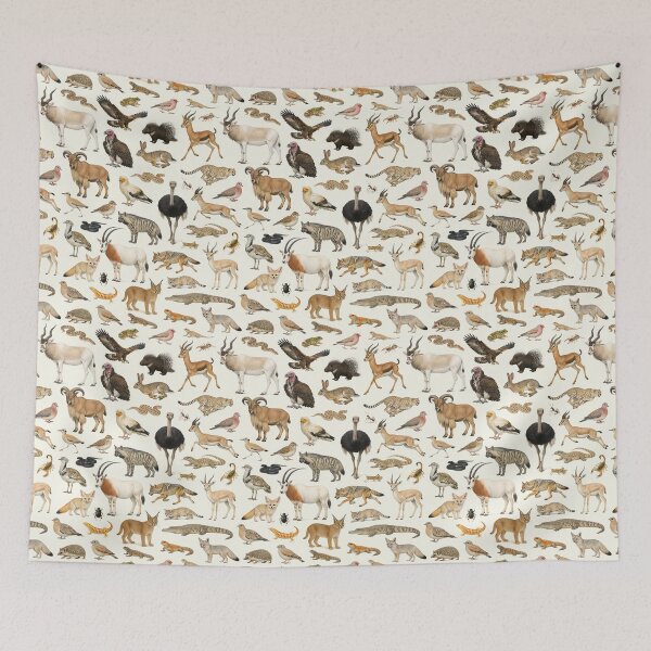 Item preview, Animals of the Sahara Desert Retro Identification Chart designed and sold by kakarikihill.