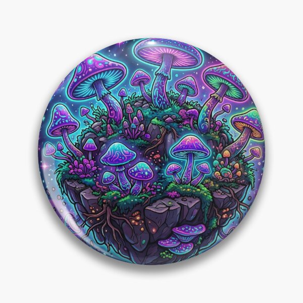 Item preview, Psychedelic Mushroom Galaxy Cosmic Fantasy Art designed and sold by QuirkyCosmos.