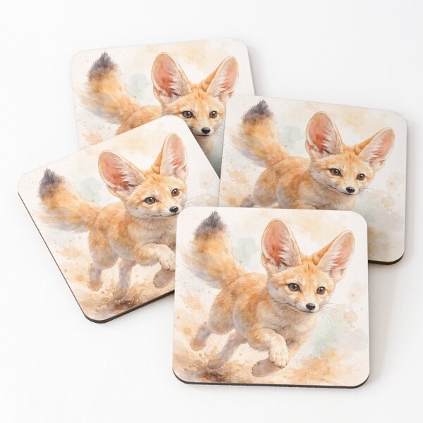 Item preview, Cute Fennec Fox Watercolor Illustration - Desert Fox Art  designed and sold by Darlin8888.