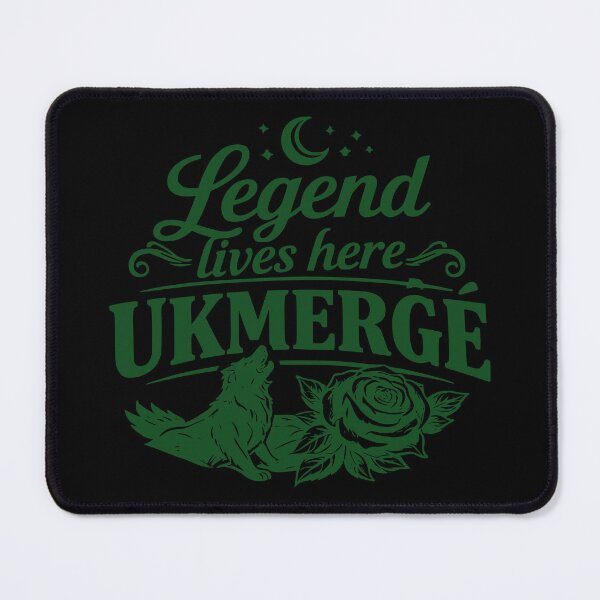 Item preview, Green Legend Lives Here Ukmerge Wolf Rose Design designed and sold by EimSol.