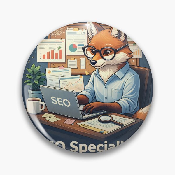 Item preview, Sell Your Website Fox SEO Specialist – Cute Digital Marketing Illustration designed and sold by JanChryzostom.