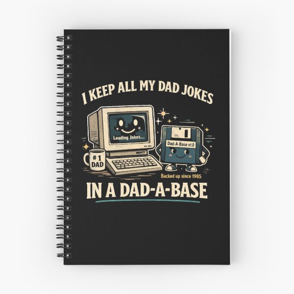 Item preview, I Keep All My Dad Jokes in a Dad-A-Base Funny Retro Dad Shirt Floppy Disk Computer Joke Gift for Fathers Day designed and sold by ParfaitPrints.