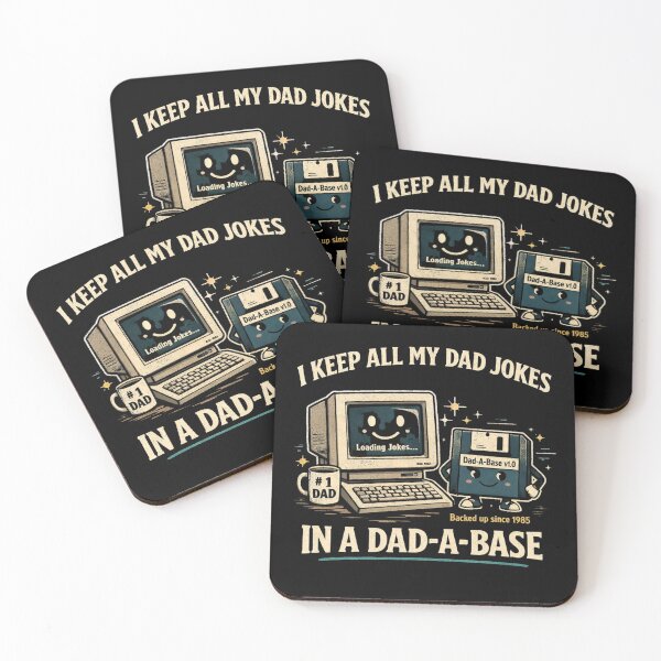 Item preview, I Keep All My Dad Jokes in a Dad-A-Base Funny Retro Dad Shirt Floppy Disk Computer Joke Gift for Fathers Day designed and sold by ParfaitPrints.