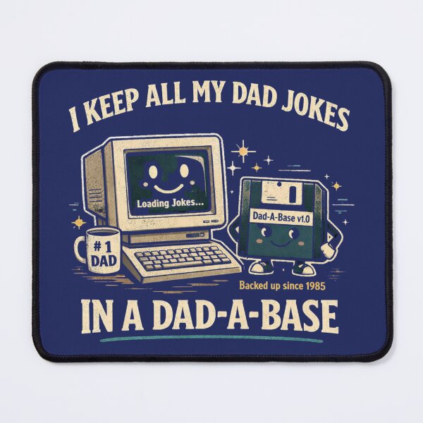 Item preview, I Keep All My Dad Jokes in a Dad-A-Base Funny Retro Dad Shirt Floppy Disk Computer Joke Gift for Fathers Day designed and sold by ParfaitPrints.