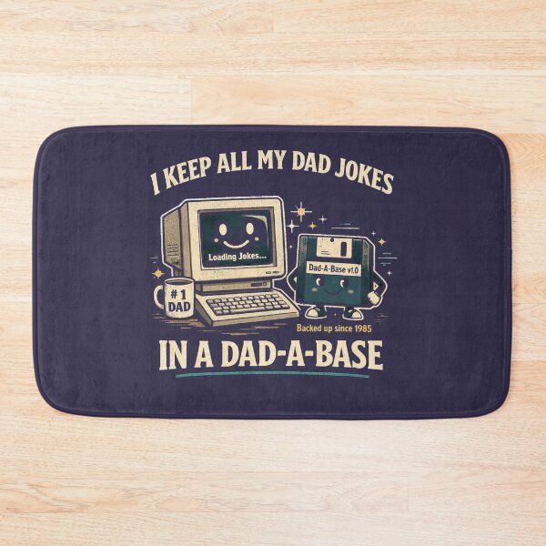 Item preview, I Keep All My Dad Jokes in a Dad-A-Base Funny Retro Dad Shirt Floppy Disk Computer Joke Gift for Fathers Day designed and sold by ParfaitPrints.