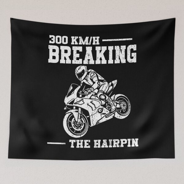 Item preview, Road Racing 300 KM/H Breaking The Hairpin Tourist Trophy Motorcycle Motorsport Riders and Fans designed and sold by Jt41.