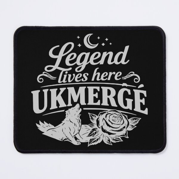 Item preview, Silver Legend Lives Here Ukmerge Wolf Rose Design designed and sold by EimSol.