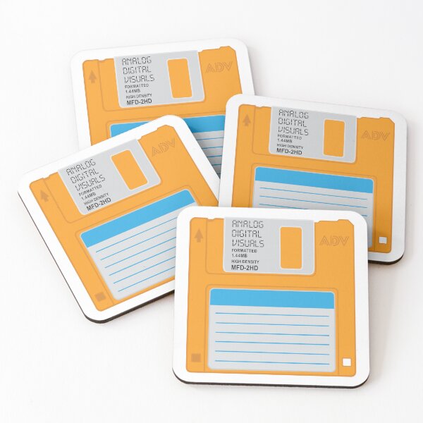Item preview, Floppy Disk Graphic Tee (Marigold Orange Colorway) – Y2K Retro Computer Tech Nostalgia Streetwear T-Shirt designed and sold by analogdigitalvz.
