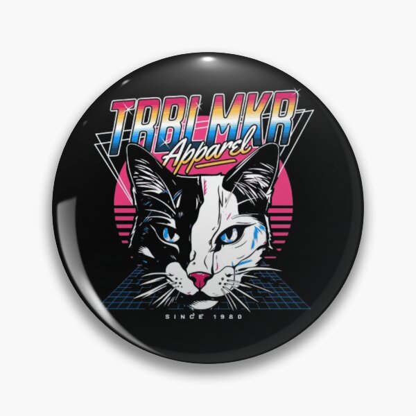 Item preview, TRBLMKR Cat - Retro Synthwave 80s Aesthetic designed and sold by GenZFashion000.