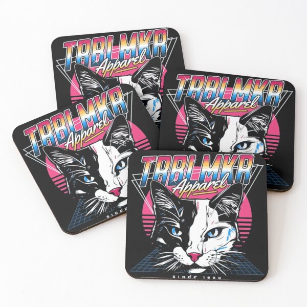 Item preview, TRBLMKR Cat - Retro Synthwave 80s Aesthetic designed and sold by GenZFashion000.