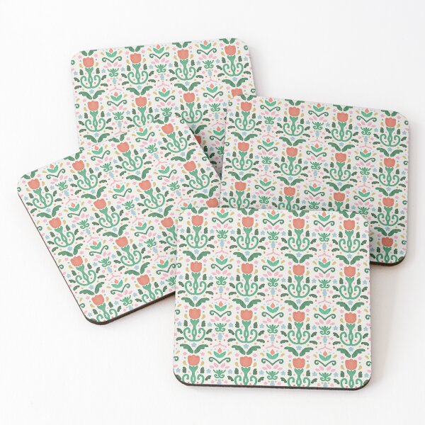 Item preview, Scandinavian style abstract tulip foliage repeating seamless pattern designed and sold by ButterflyKissCollab.