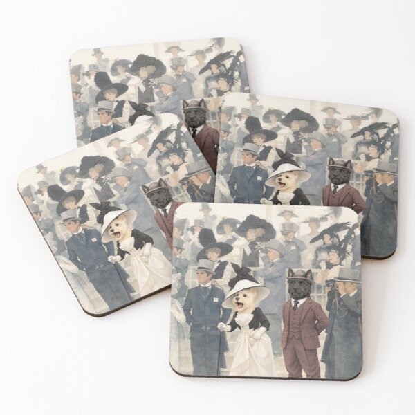 Item preview, Scottie Dogs Elegant English Ascot Scene designed and sold by CJChronicles.