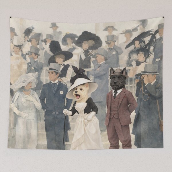 Item preview, Scottie Dogs Elegant English Ascot Scene designed and sold by CJChronicles.