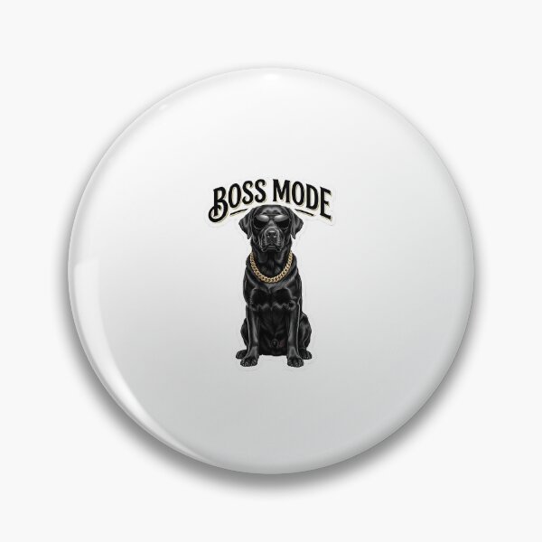 Item preview, Boss Mode Dog Sticker – Cool Black Dog with Sunglasses designed and sold by SainiArt19.