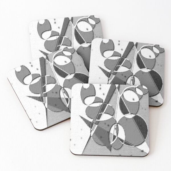 Item preview, fractured orbits age black and white geometric abstract design designed and sold by SmashingDeals.