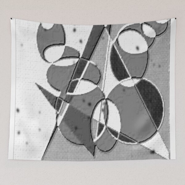 Item preview, fractured orbits age black and white geometric abstract design designed and sold by SmashingDeals.