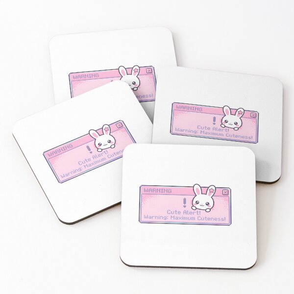 Item preview, Kawaii Bunny Cute Alert Warning Window - Pastel Pink Aesthetic Pop-up designed and sold by Trendora90.