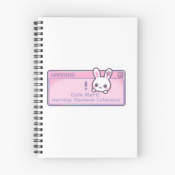 Item preview, Kawaii Bunny Cute Alert Warning Window - Pastel Pink Aesthetic Pop-up designed and sold by Trendora90.