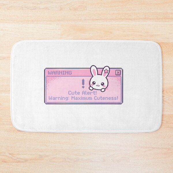 Item preview, Kawaii Bunny Cute Alert Warning Window - Pastel Pink Aesthetic Pop-up designed and sold by Trendora90.