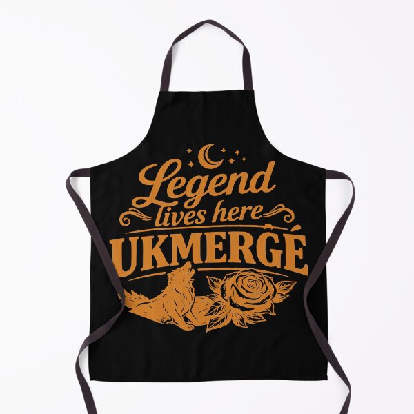 Aperçu de l'œuvre Orange Legend Lives Here Ukmerge Wolf Rose Design créée et vendue par EimSol.