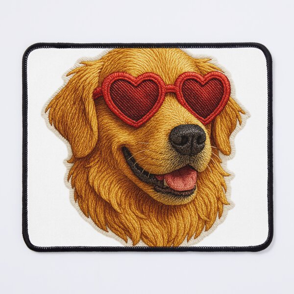 Item preview, Realistic Embroidered Golden Retriever Patch Sticker designed and sold by Sticker Art Shop.