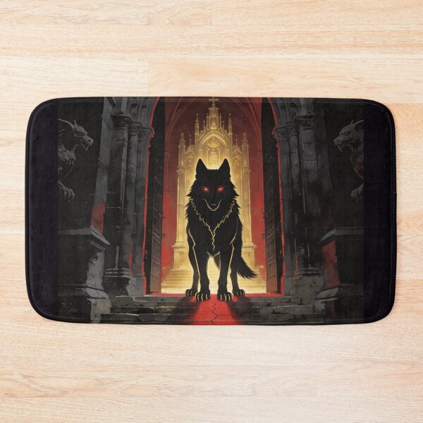 Item preview, Dark Sacred Wolf Conquers Gothic Cathedral Threshold designed and sold by GeoWhimsy Studio.