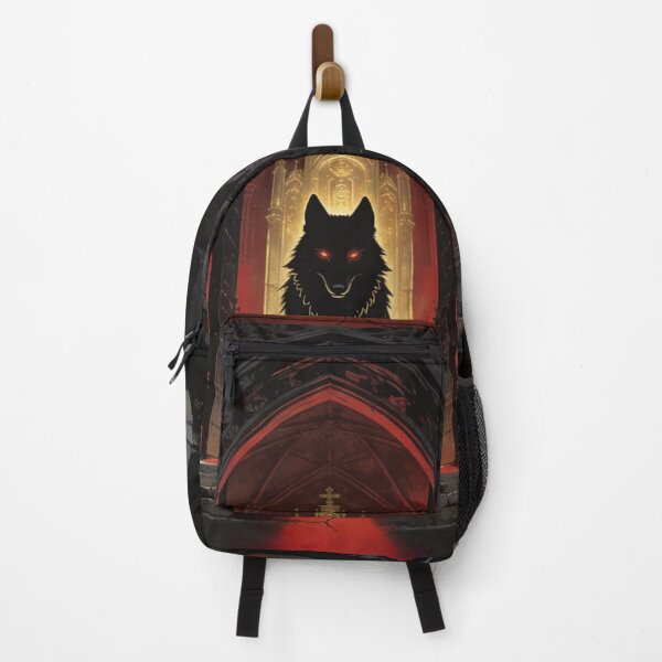 Item preview, Dark Sacred Wolf Conquers Gothic Cathedral Threshold designed and sold by GeoWhimsy Studio.