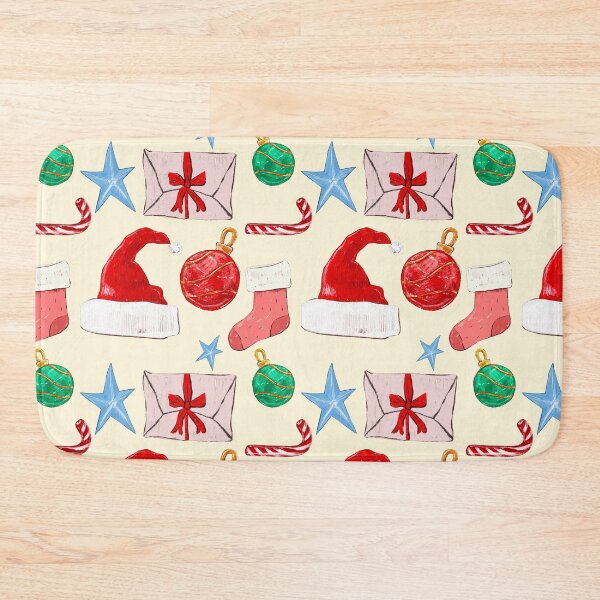 Item preview, Cute Christmas Seamless Pattern with Holiday Elements designed and sold by aikdreams.