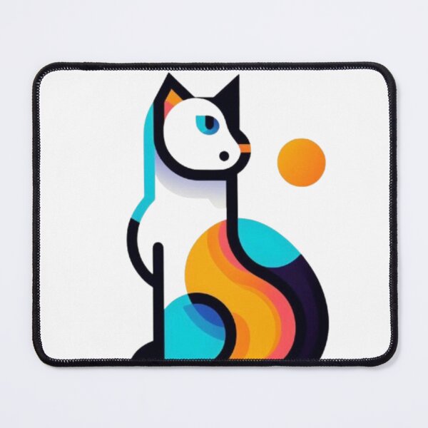 Item preview, Geometric Cat – Abstract Colorful Design designed and sold by Dogandesighn.