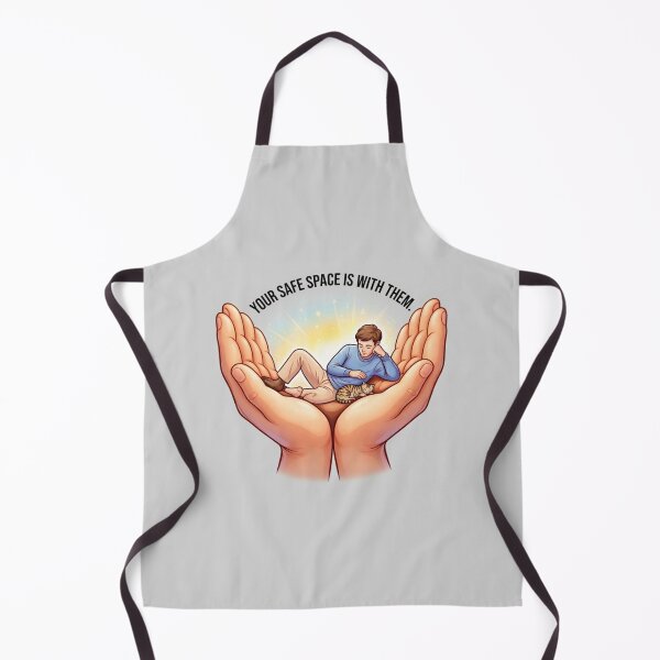 Item preview, Your Safe Space is With Them - Man and Cat Healing Art designed and sold by MarZeDesigns .