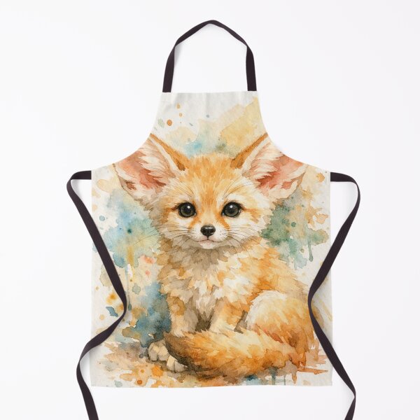 Item preview, Cute Fennec Fox Watercolor Art - Kawaii Desert Animal designed and sold by Darlin8888.