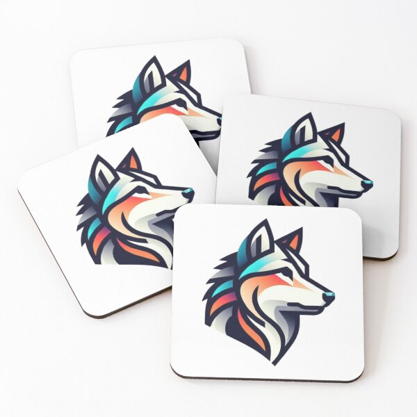 Item preview, Geometric Wolf – Abstract Colorful Design designed and sold by Dogandesighn.