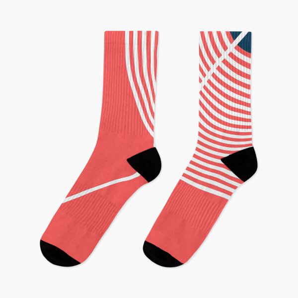 Item preview, The Echo - Geometric Minimalist Red and Navy Abstract designed and sold by artdocaj.