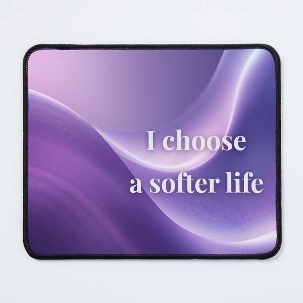 Item preview, I Choose a Softer Life – Gentle Affirmation, Purple Aesthetic, Calm Healing Quote designed and sold by MysticPurpleHue.