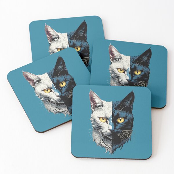 Item preview, Yin Yang Black and White Cat Illustration designed and sold by AlxVel.
