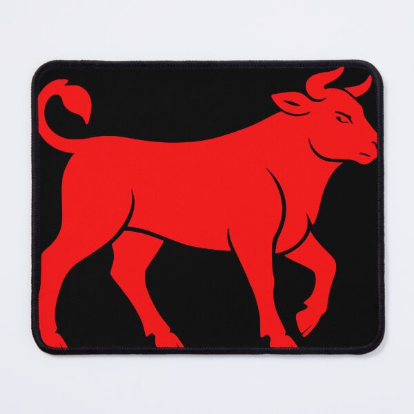 Item preview, Red Ukmerge Heraldic Bull Symbol Design designed and sold by EimSol.