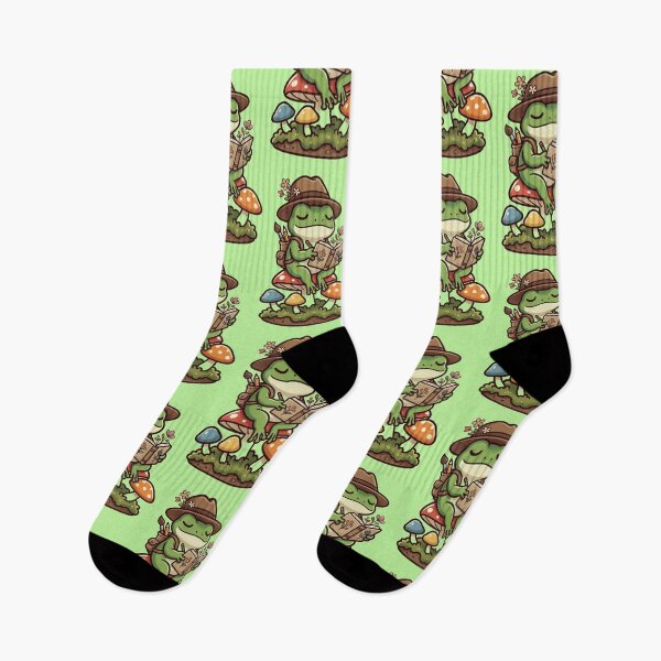 Item preview, Whimsical Frog Artist – Mushroom Sketching Scene designed and sold by Dogandesighn.