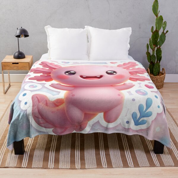Item preview, Cute Axolotl Smiling Kawaii 3D Sticker designed and sold by MiniPrintMagic.